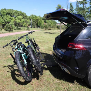 2 EBikes Folding Platform Hitch Mounted Ebike Rack For Suv Truck 3